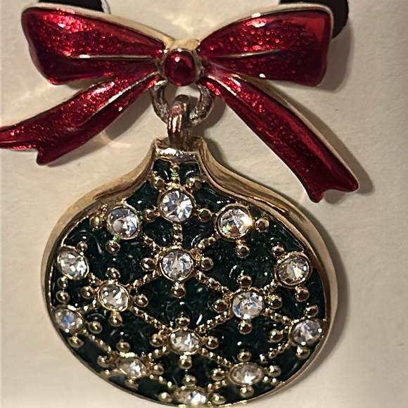 Liz Claiborne Christmas Ornament Brooch/Pin - Picture 2 of 4